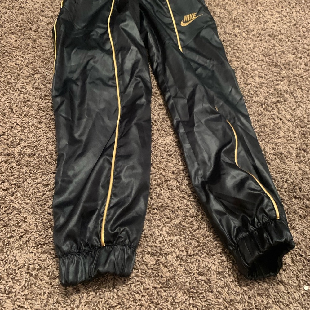 Nike Kids Black and Gold Track Pants